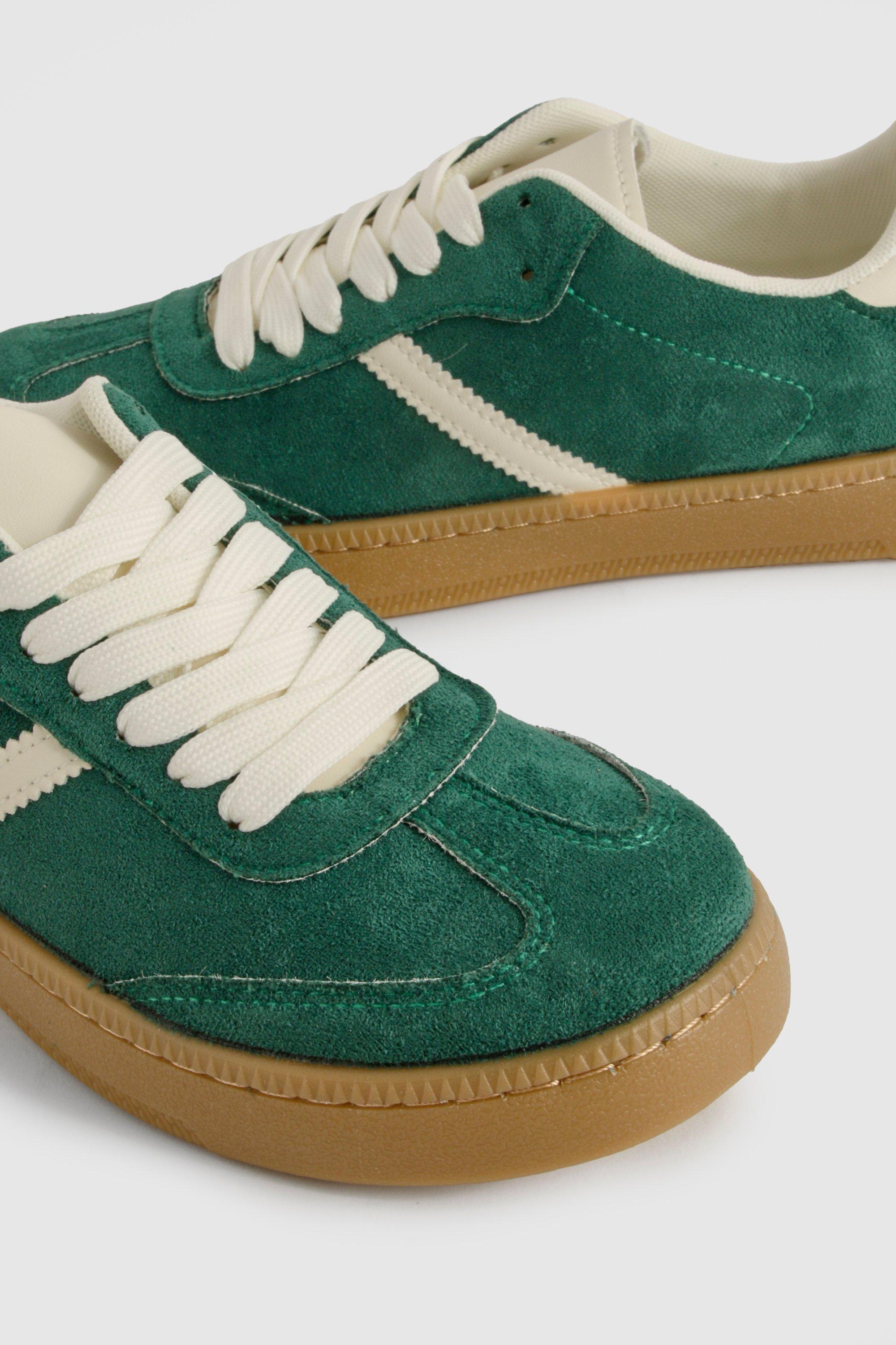 Boohoo Women s Gum Sole Lace Up Trainers